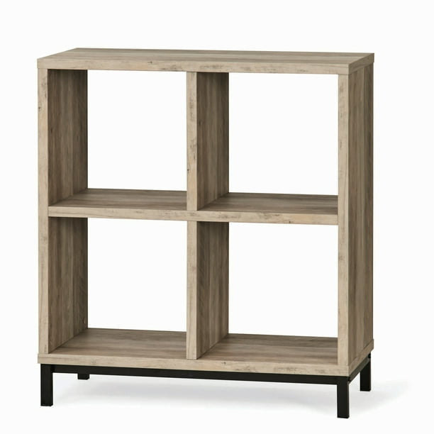 4-Cube Organizer with Metal Base: Versatile Storage Solution,Ideal for Living Rooms, Bedrooms, Offices