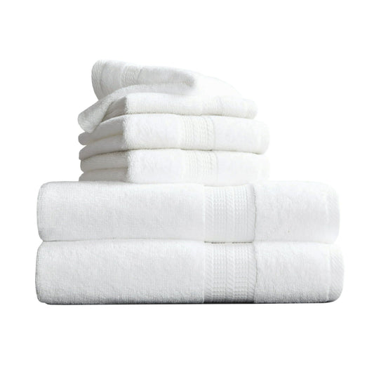 Soft Linen Luxury 6 Piece Towel Set, 2 Bath Towels 2 Hand Towels 2 Washcloths