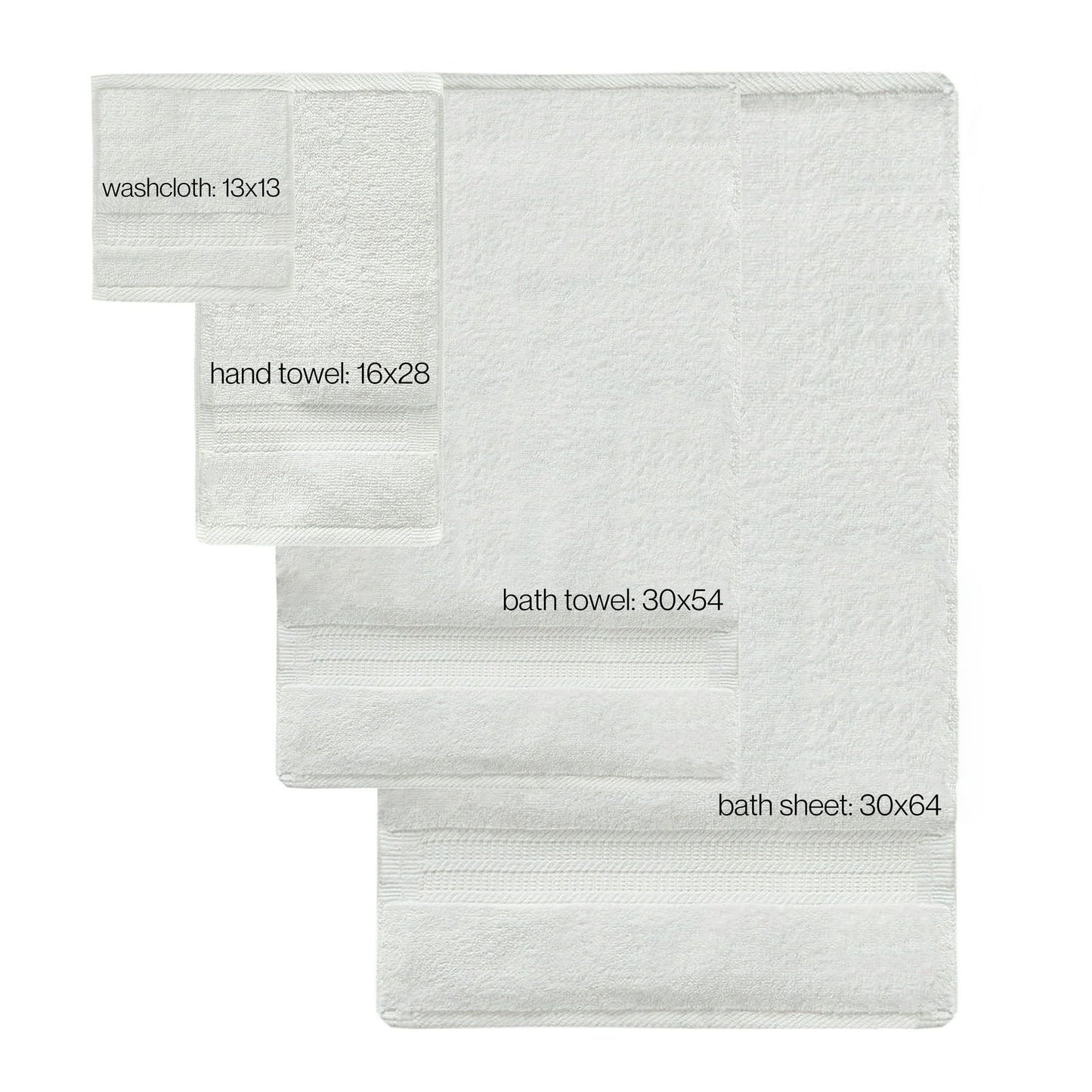 Soft Linen Luxury 6 Piece Towel Set, 2 Bath Towels 2 Hand Towels 2 Washcloths