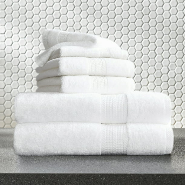 Soft Linen Luxury 6 Piece Towel Set, 2 Bath Towels 2 Hand Towels 2 Washcloths
