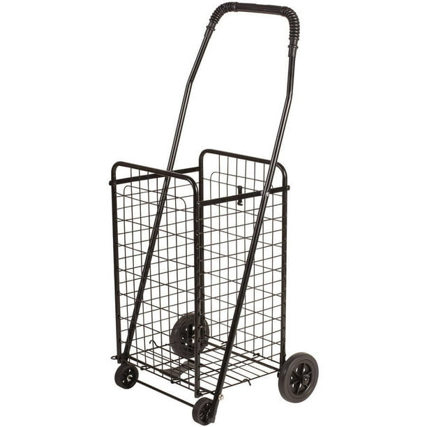 Shopping Trolley, Folding Shopping Cart, Compact, Lightweight Folding Cart, Black