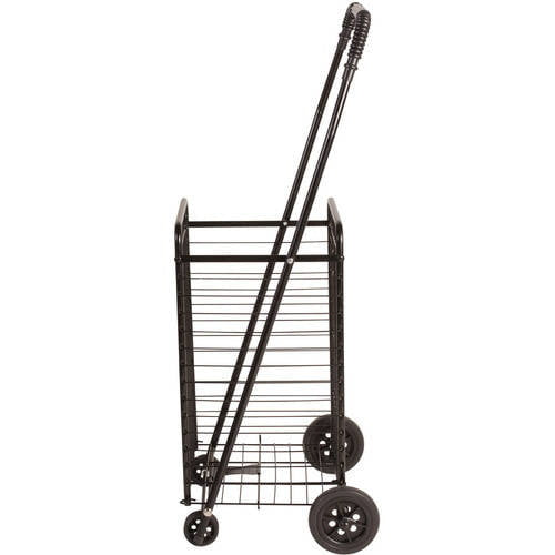 Shopping Trolley, Folding Shopping Cart, Compact, Lightweight Folding Cart, Black