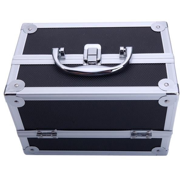 Portable travel makeup box cosmetics box with mirror can be folded to storage box