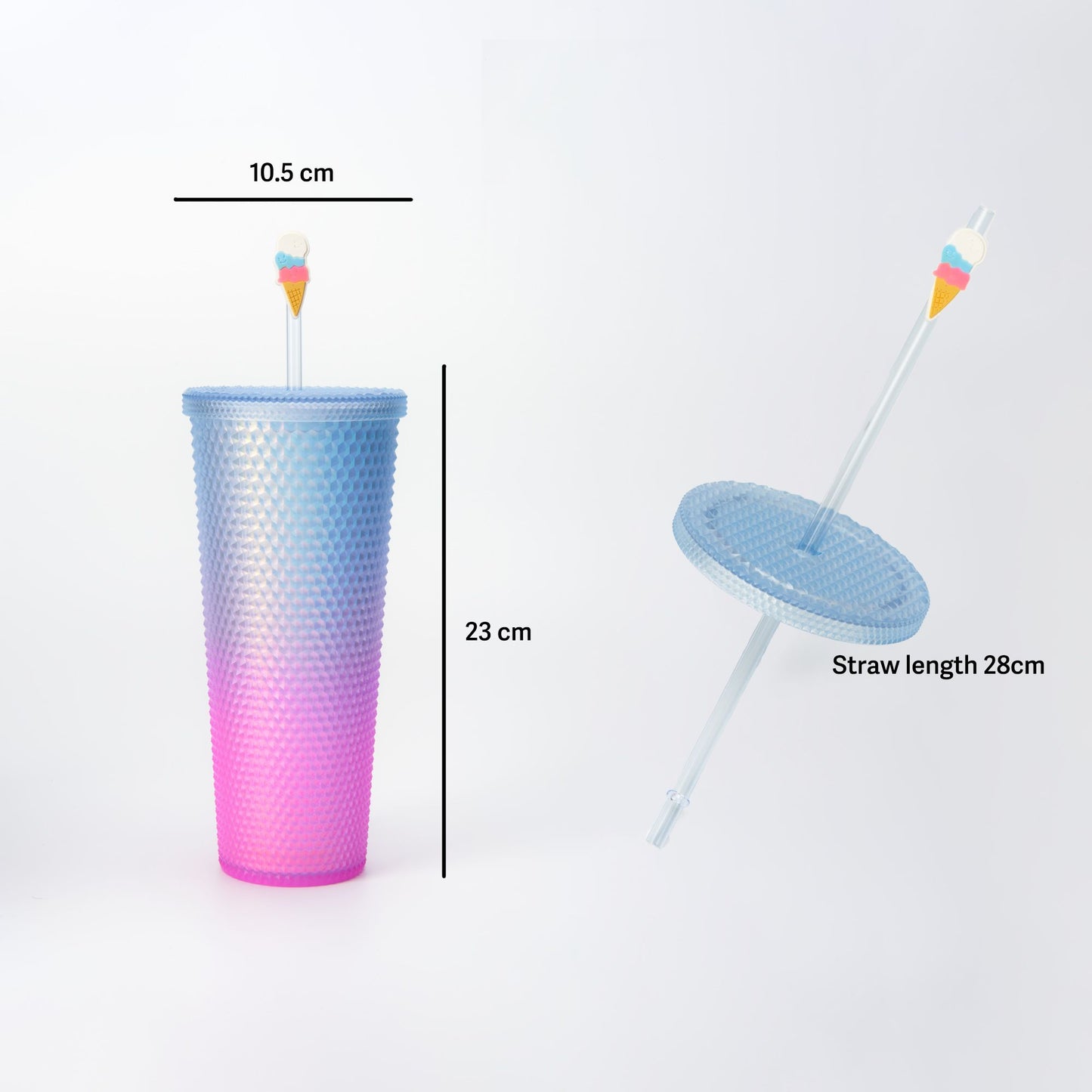 Full inlaid glass. Mattly black inlaid glass with a lid and straw. Repeatable double -wall insulation travel glass. Plastic acrylic soft color glass, suitable for ice coffee smoothies
