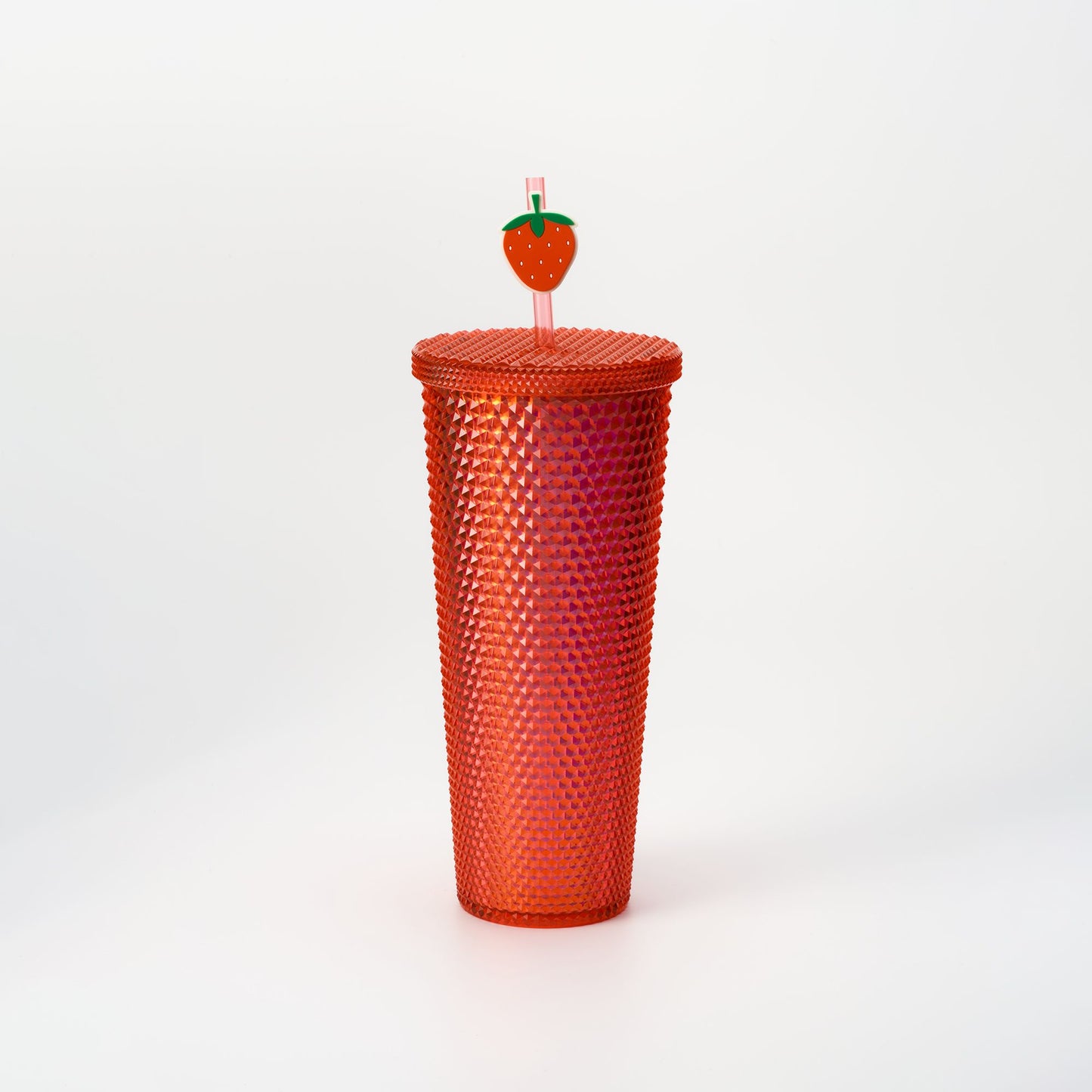 Full inlaid glass. Mattly black inlaid glass with a lid and straw. Repeatable double -wall insulation travel glass. Plastic acrylic soft color glass, suitable for ice coffee smoothies