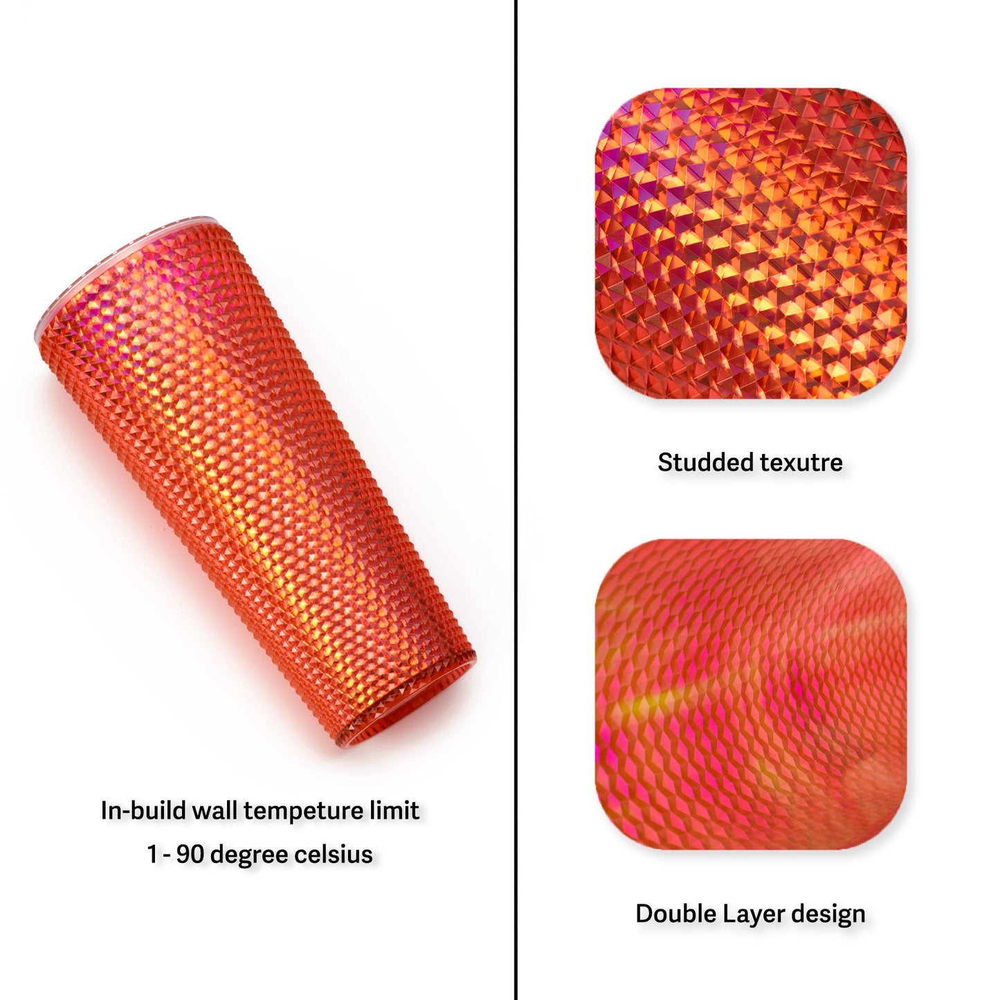 Full inlaid glass. Mattly black inlaid glass with a lid and straw. Repeatable double -wall insulation travel glass. Plastic acrylic soft color glass, suitable for ice coffee smoothies