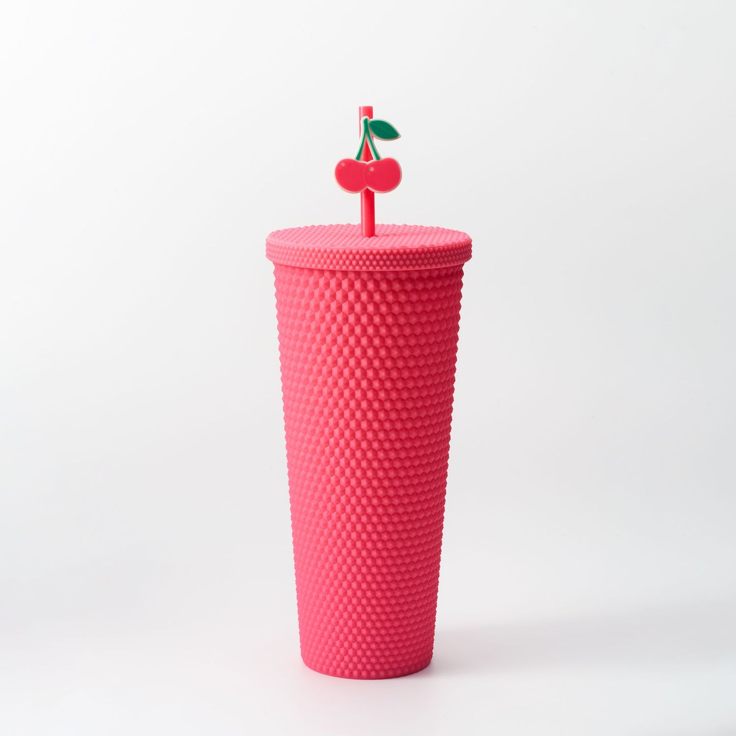 Full inlaid glass. Mattly black inlaid glass with a lid and straw. Repeatable double -wall insulation travel glass. Plastic acrylic soft color glass, suitable for ice coffee smoothies