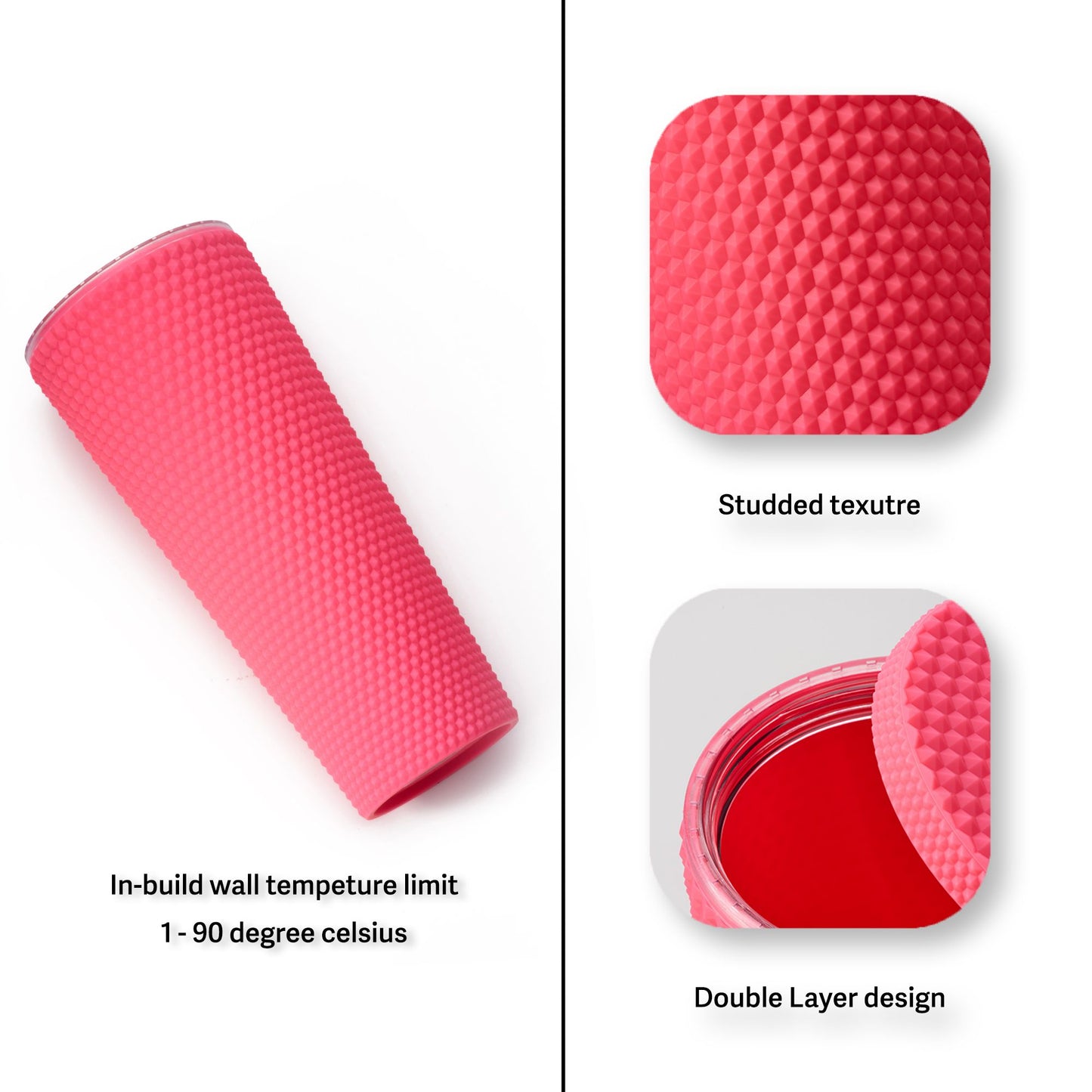 Full inlaid glass. Mattly black inlaid glass with a lid and straw. Repeatable double -wall insulation travel glass. Plastic acrylic soft color glass, suitable for ice coffee smoothies